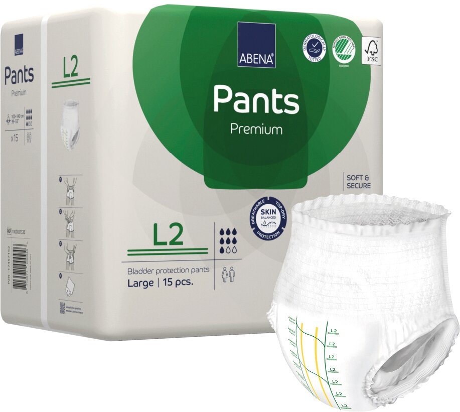 ABENA Pants Premium L2 - 7 gouttes L 6 sachets de 15