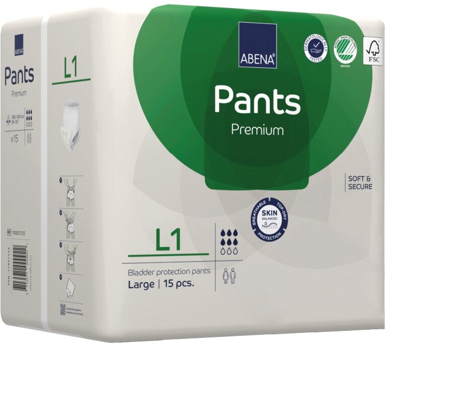 ABENA Pants Premium XS1 - 6 gouttes XS 4 sachets de 24