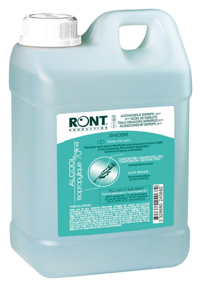 Alcool Isopropylique à 70% 1 bidon de 2 L