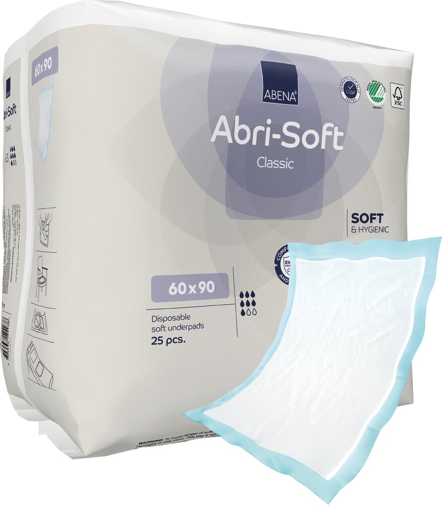Alèse Abri Soft Classic L. 60 x l. 90 cm 4 sachets de 25