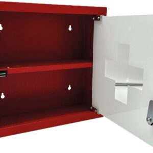 Armoire à Pharmacie Rouge 1 Porte Petit modèle L. 30 x l. 12 x H. 30 cm 2