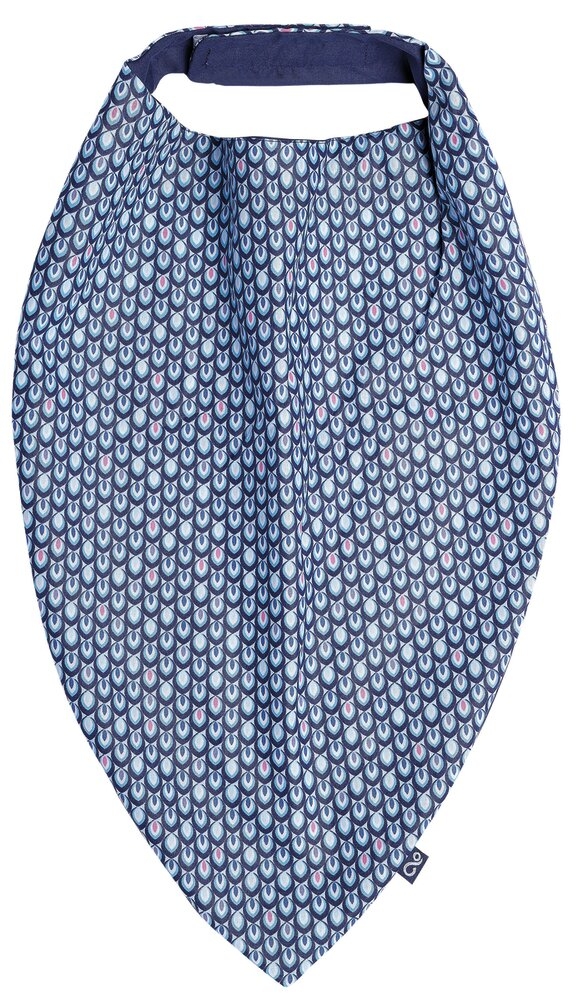Bavoir-Foulard en Coton IMPRIMÉ BLEU