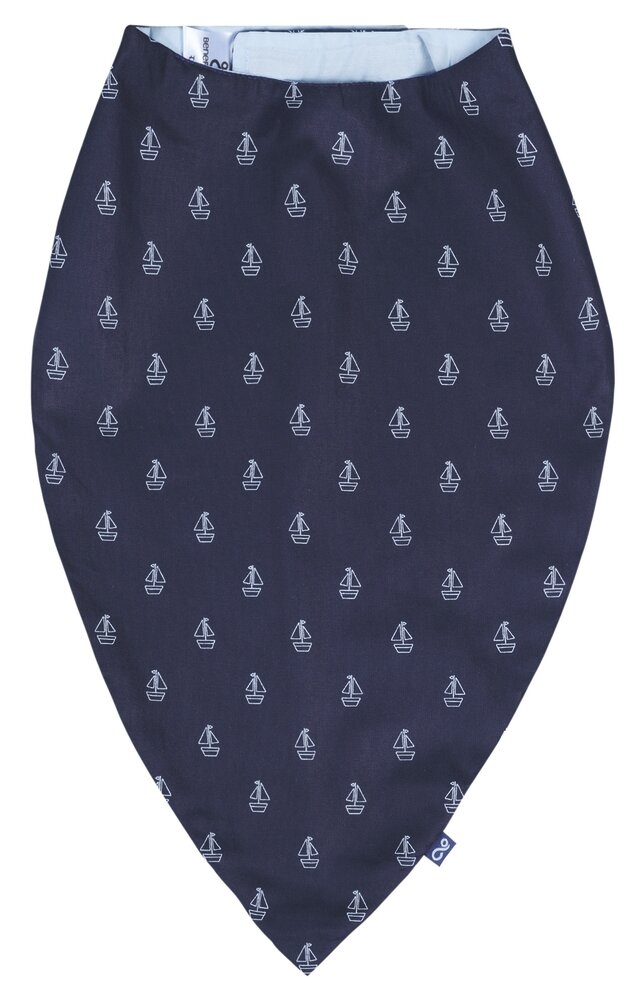 Bavoir-Foulard en Coton IMPRIMÉ MARINE