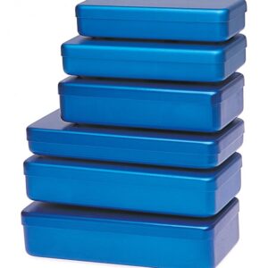 Boite à Instruments Aluminium Anodisé BLEU L. 21 x l. 10 x H. 3 cm