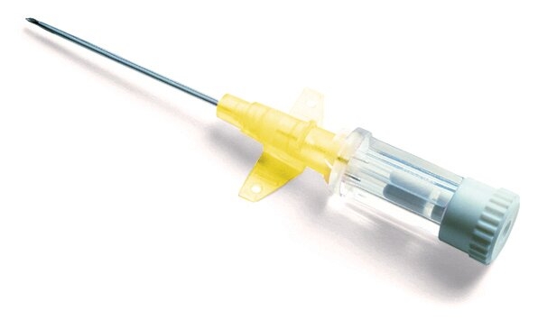Cathéter Surflo™ JAUNE W à ailettes + site d'injection : 19 x 0