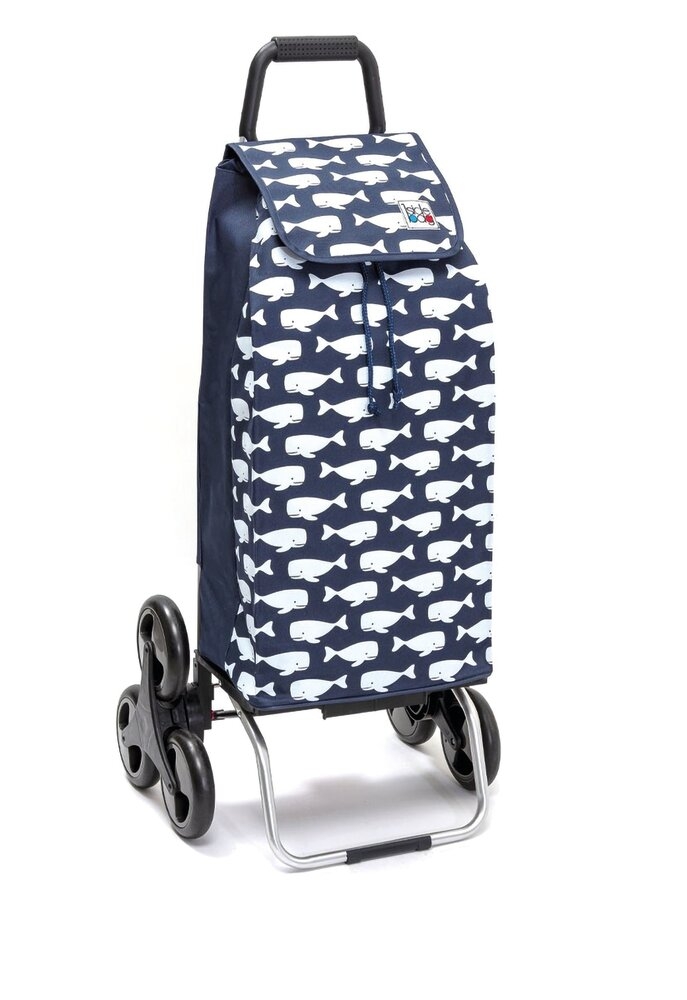 Chariot de Courses Carlux MOTIF BALEINE 6 roues L. 41 x l. 47 x H. 103 cm