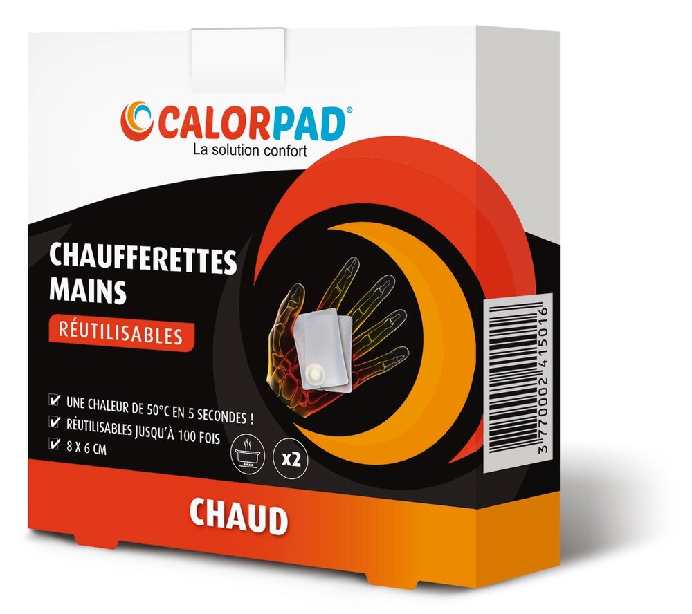 Chaufferettes Réutilisables L. 8 x l. 6 cm La paire