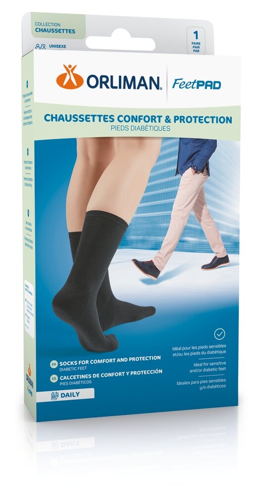 Chaussettes Confort et Protection Daily ORLIMAN FEETPAD® 1 (36 à 38