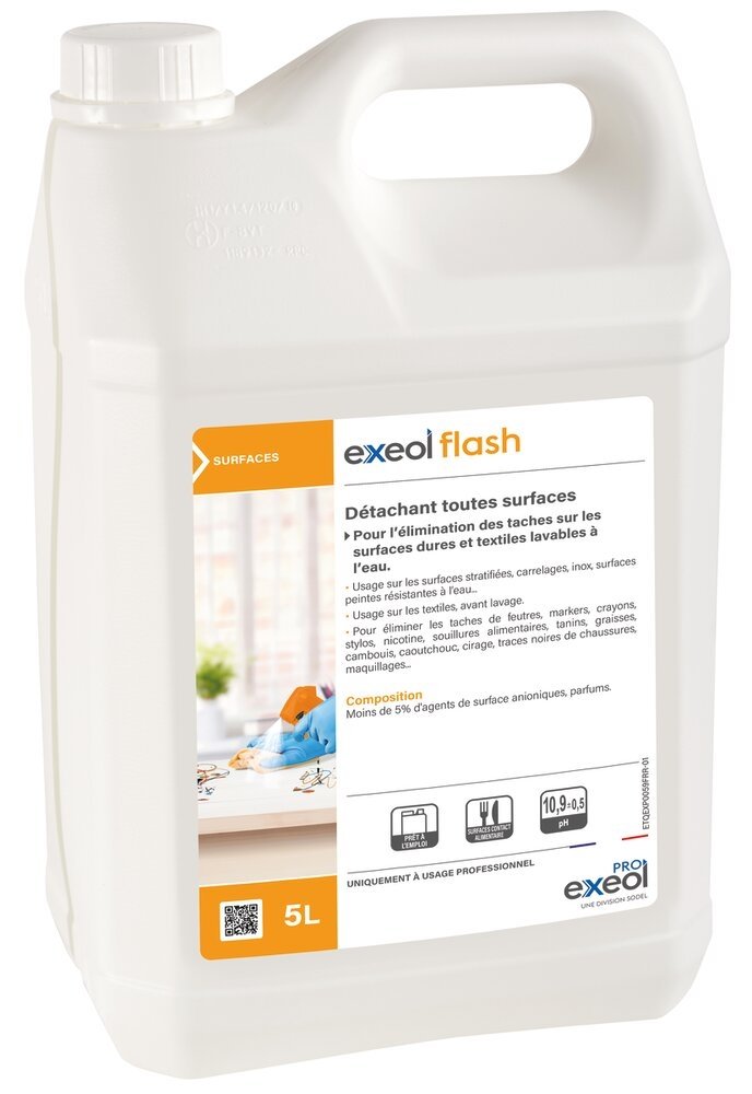 Détachant Toutes Surfaces EXEOL Flash 1 bidon de 5 L