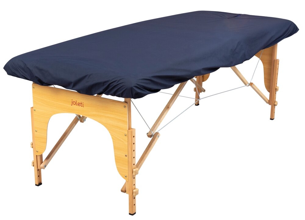 Drap Housse Élastiqué pour Table de Kiné BLEU NUIT Sans trou visage L. 200 x l. 70 x H. 5 cm