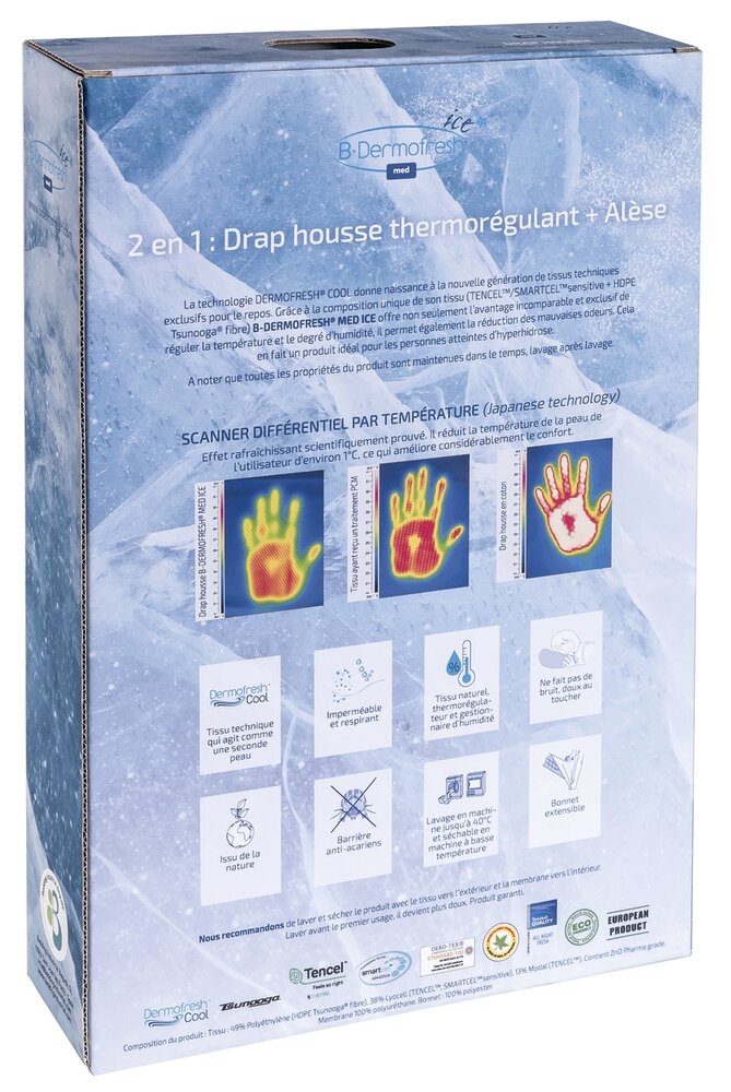 Drap Housse Thermorégulateur NATUREL L. 200 x l. 160 cm