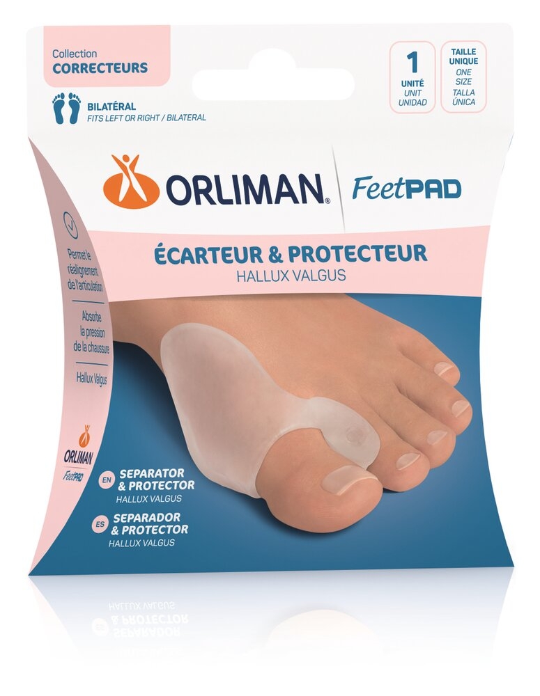 Écarteur et Protecteur Hallux Valgus ORLIMAN FEETPAD®