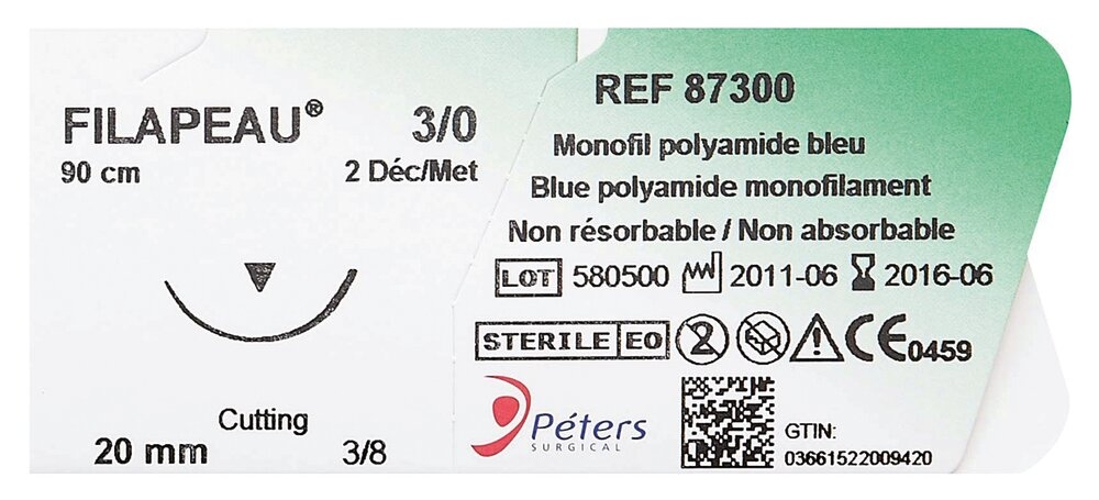 Fermeture Cutanée Filapeau® L aiguille 30 mm - T - DEC 3 - COM 20 1 boîte de 12