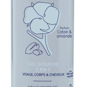 Gel Douche 3 en 1 Coton & Amande RIVADOUCE 1 flacon de 400 ml