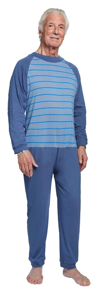 Grenouillère Mixte Manches & Jambes Longues RAYÉ MARINE Jersey - Col rond 6 - 3XL