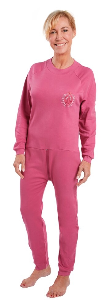 Grenouillère Mixte Manches & Jambes Longues BOIS DE ROSE Interlock - Col rond 6 - 3XL