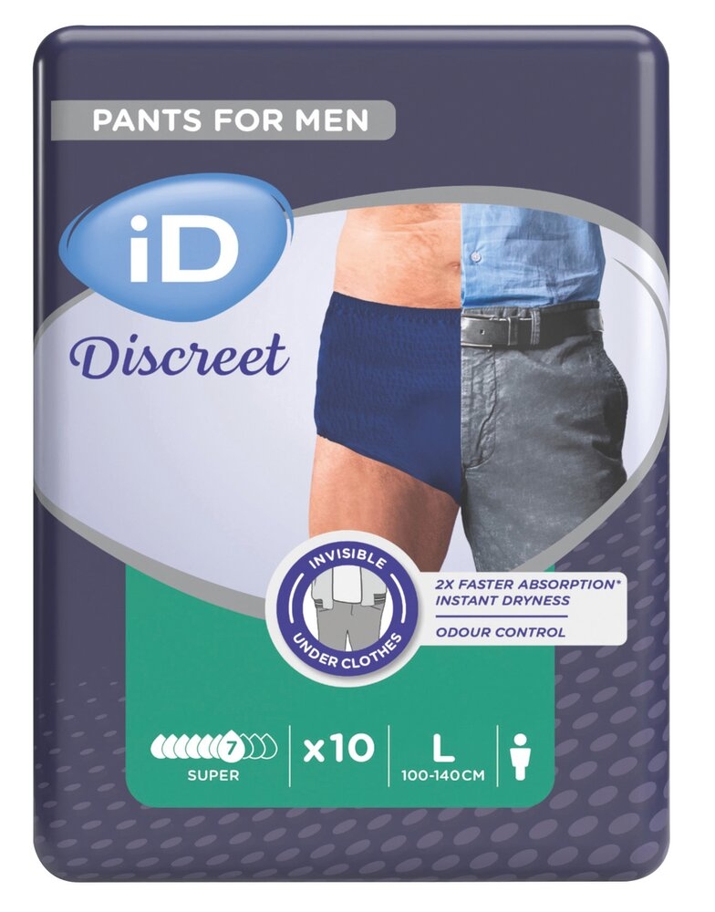 ID Discreet Pants For Men Super L 8 sachets de 10