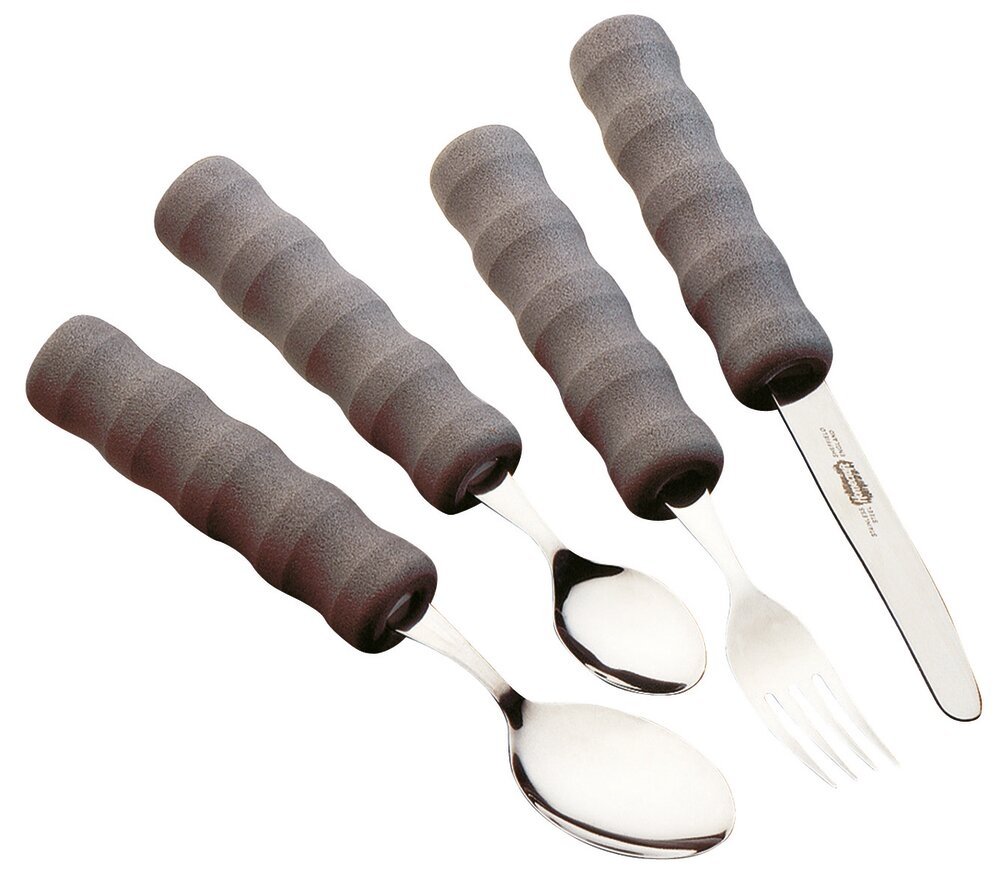 Kit de 4 Couverts avec Manche en Mousse Gris - Image 2