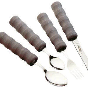 Kit de 4 Couverts avec Manche en Mousse Gris