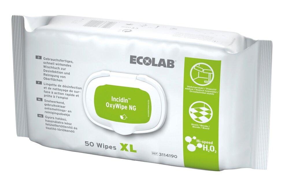 Lingettes Incidin™ Oxywipe Ng L. 37 x l. 25 cm 1 flowpack de 50 lingettes