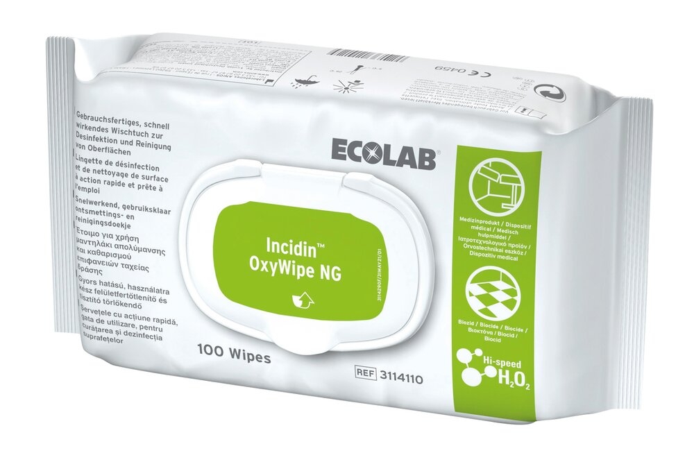 Lingettes Incidin™ Oxywipe Ng L. 20 x l. 20 cm 1 flowpack de 100 lingettes