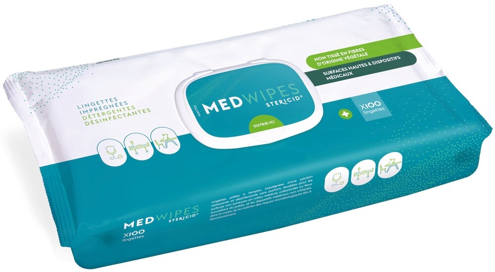 Lingettes Nettoyantes Désinfectantes Medwipes Stericid – Image 2
