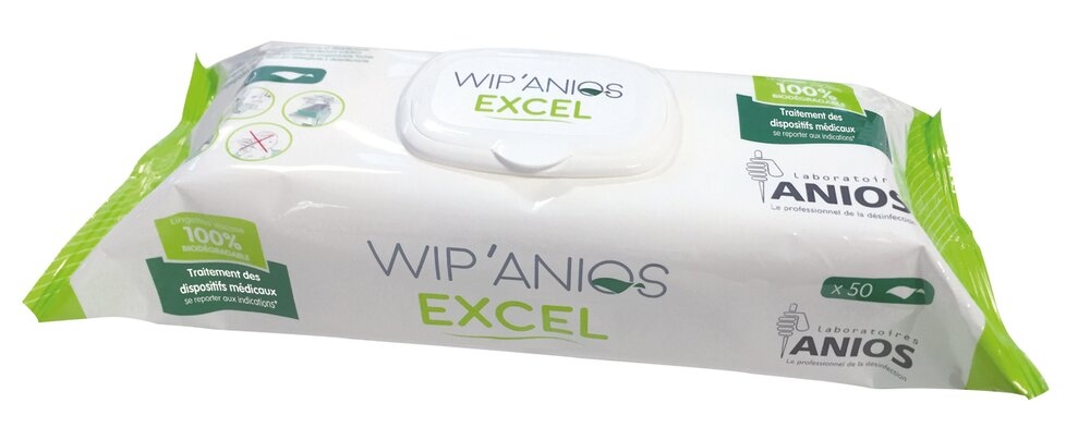 Lingettes Wip'ANIOS Excel 1 flowpack de 50 lingettes
