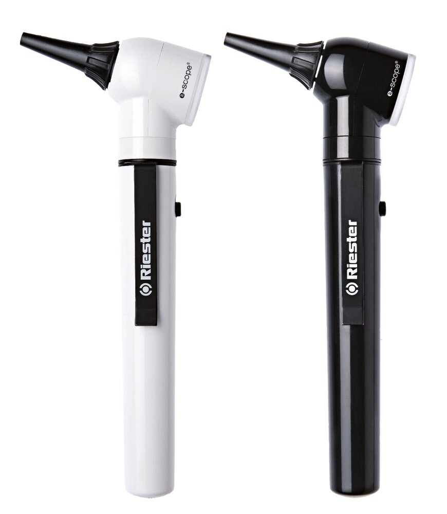 Otoscope E-Scope® NOIR Éclairage FO LED - livré dans un étui rigide