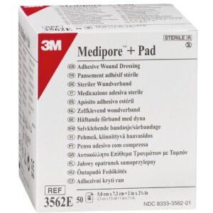 Pansement Absorbant Stérile Multi-Extensible 3M™ Medipore™ + Pad(18) L. 35 x l. 10 cm 1 boîte de 25