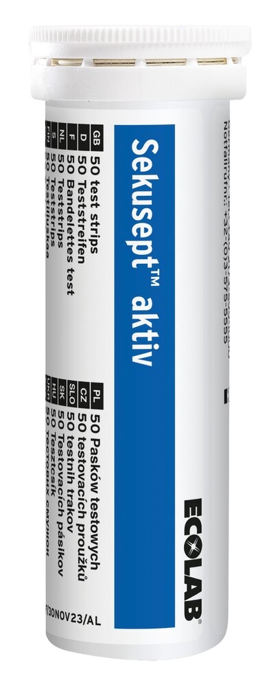 Poudre Nettoyante Désinfectante Sekusept™ Aktiv 1 tube de 50 bandelettes