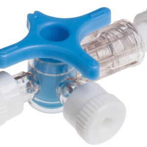 Robinet 3 Voies BD Connecta™ BLEU Rotation 360° 1 boîte de 100