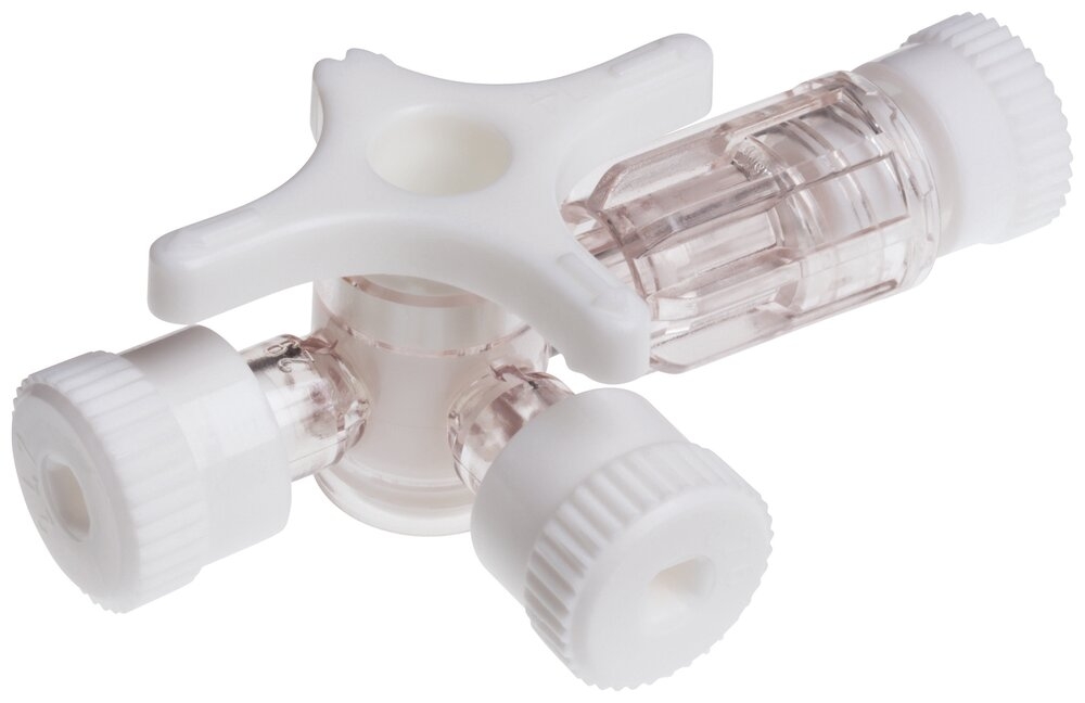 Robinet 3 Voies BD Connecta™ BLANC Avec prolongateur de 25 cm 1 boîte de 20