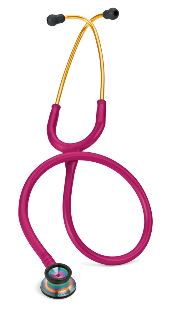 Stéthoscope LITTMANN® Classic Ii Nouveau Né & Pédiatrique RAINBOW EDITION* TUBULURE FRAMBOISE Nouveau-né