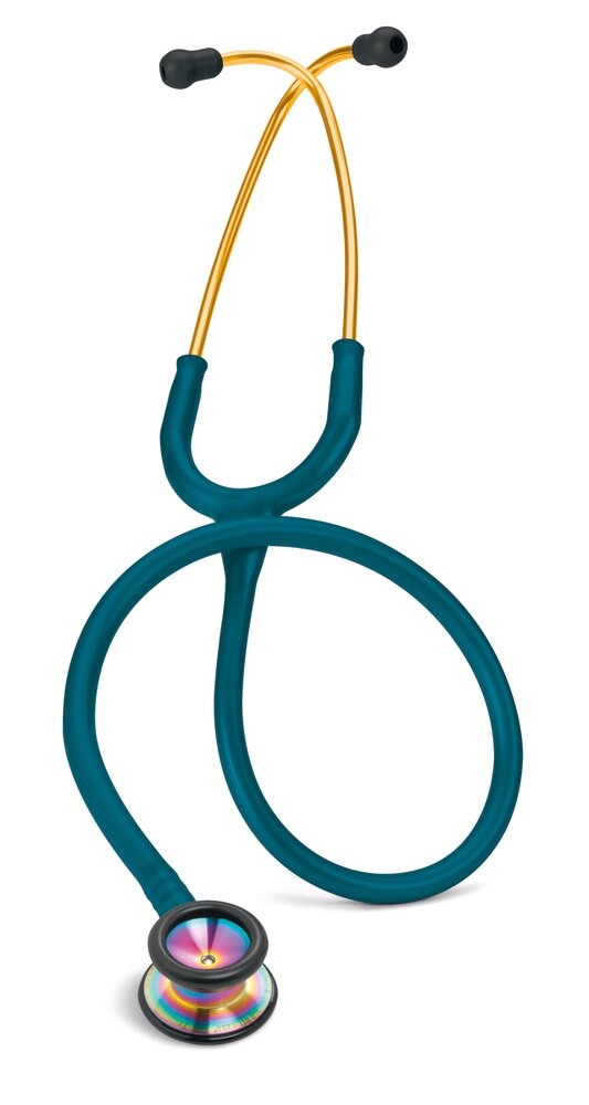 Stéthoscope LITTMANN® Classic Ii Nouveau Né & Pédiatrique RAINBOW EDITION* TUBULURE BLEU CARAÏBES Pédiatrique