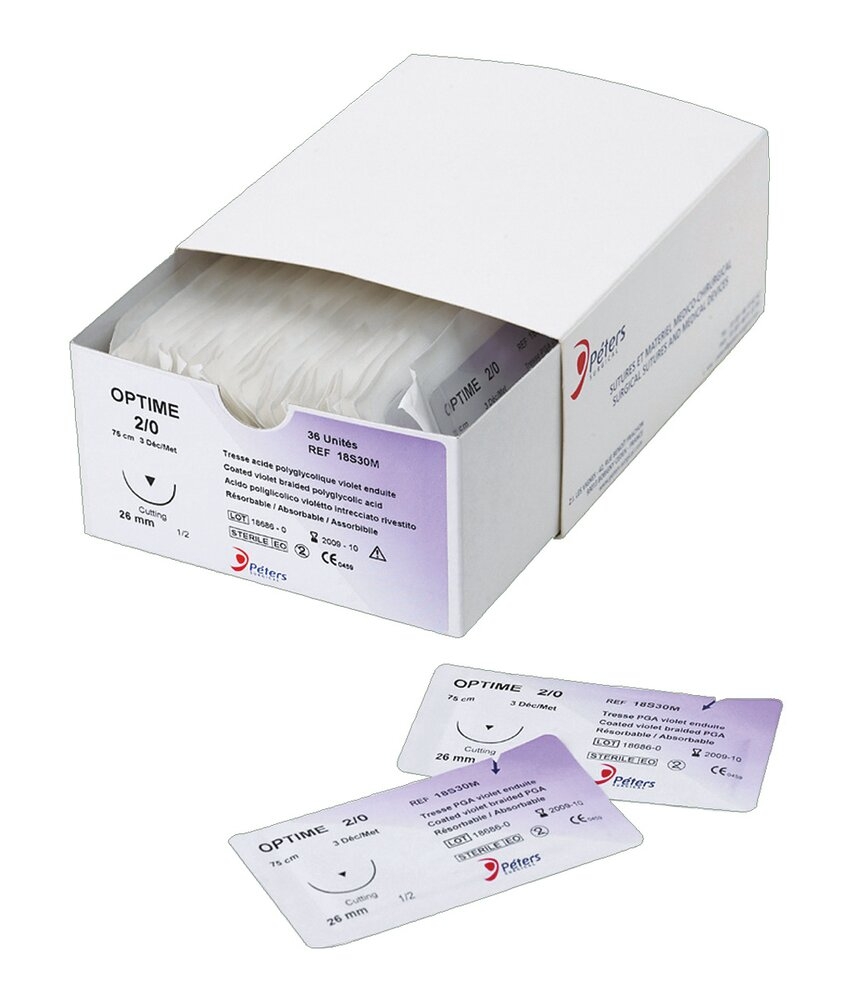 Suture Résorbable Optime® L aiguille 19 mm - T - DEC 1