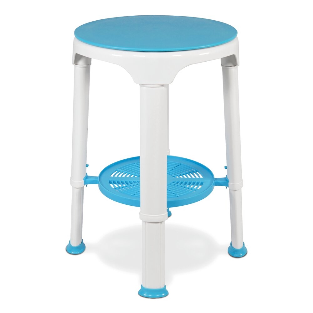 Tabouret de Douche avec Assise Rotative et Tablette - Image 2