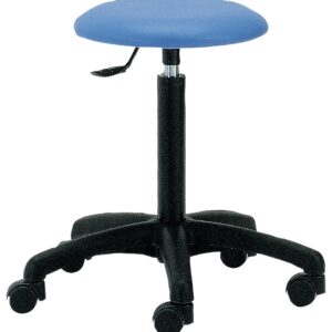 Tabouret Laqué sur Roulettes BLEU TAHITI