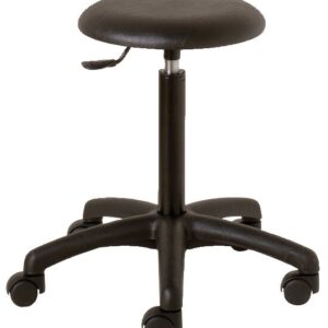 Tabouret Laqué sur Roulettes NOIR GALAPAGOS