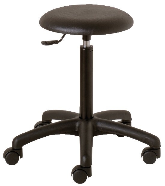 Tabouret Laqué sur Roulettes NOIR GALAPAGOS