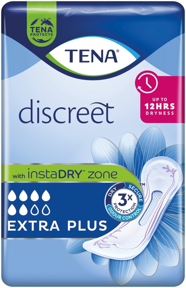 TENA Discreet Discreet Extra Plus Instadry® - 5 gouttes 6 sachets de 16