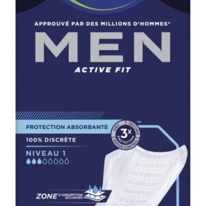 TENA Men Active Fit BLANC Super - 5 gouttes 6 sachets de 16