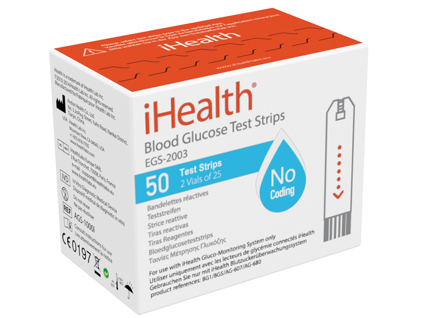 Bandelettes Glucose iHealth pour glycémie